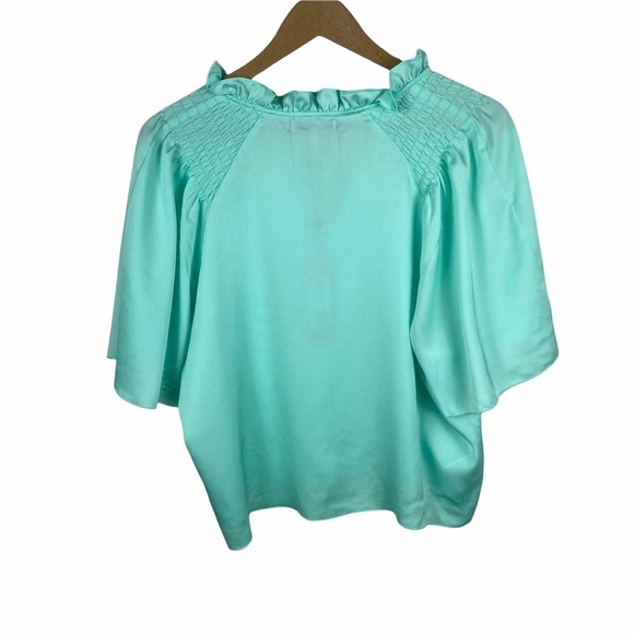 BCBGeneration Teal Sheer Blouse - Picture 3 of 6